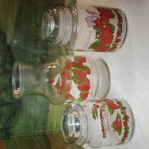 Vintage 1980 American Greetings Strawberry Shortcake Pitcher and Canisters